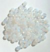 100 5mm Milky White Opal Round Glass Beads